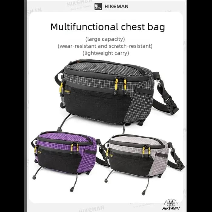 HIKEMAN sac de poitrine en plein air UHMWPE cyclisme sport sac à bandoulière randonnée voyage sac suspendu pour sac à dos Expansion améliorée V2.0