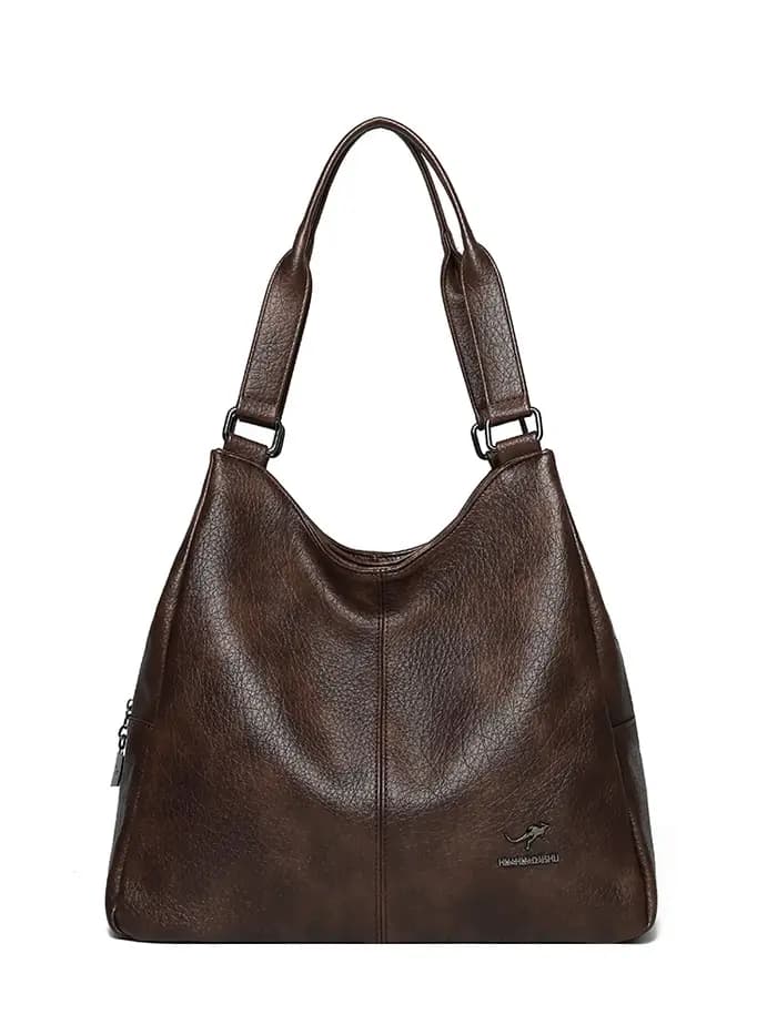 Sac fourre-tout de luxe à trois couches en cuir véritable pour femme