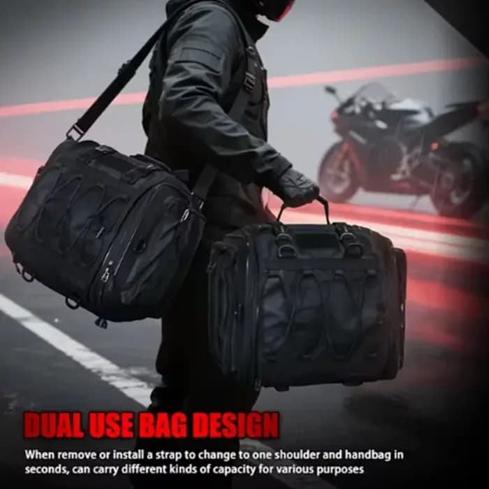 Sac de voyage pour moto, sacoche arrière extensible, sacoche de selle avec bandoulière