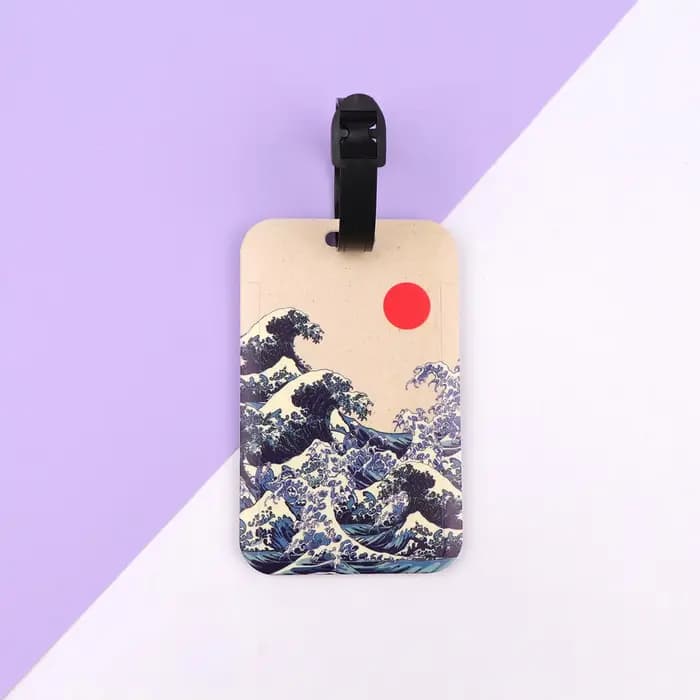 Étiquettes de bagage de voyage de santé médicale valise vague Art peinture ID porte-adresse