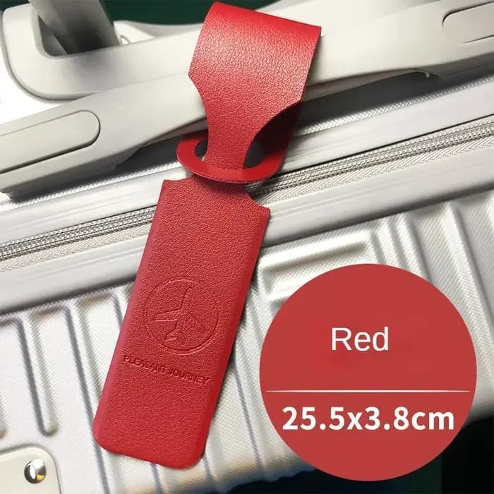 1x étiquette de bagage en cuir PU