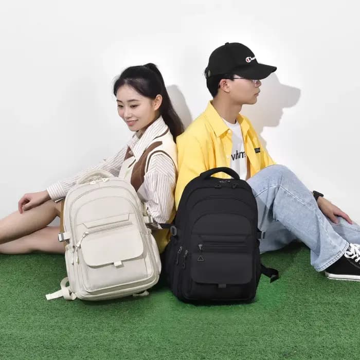Sac à dos de voyage de grande capacité avec compartiment pour ordinateur portable et plusieurs poches pour collégiens