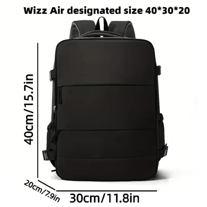 Sac à dos de voyage extra large - Bagage cabine approuvé par les compagnies aériennes - Sac à dos multifonctionnel pour ordinateur portable pour les vols économiques de Wizz Air et EasyJet