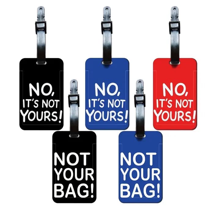 Étiquette de bagage « non
