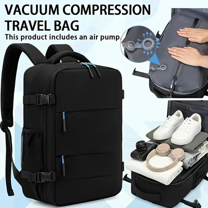 Sac à dos de voyage à compression sous vide