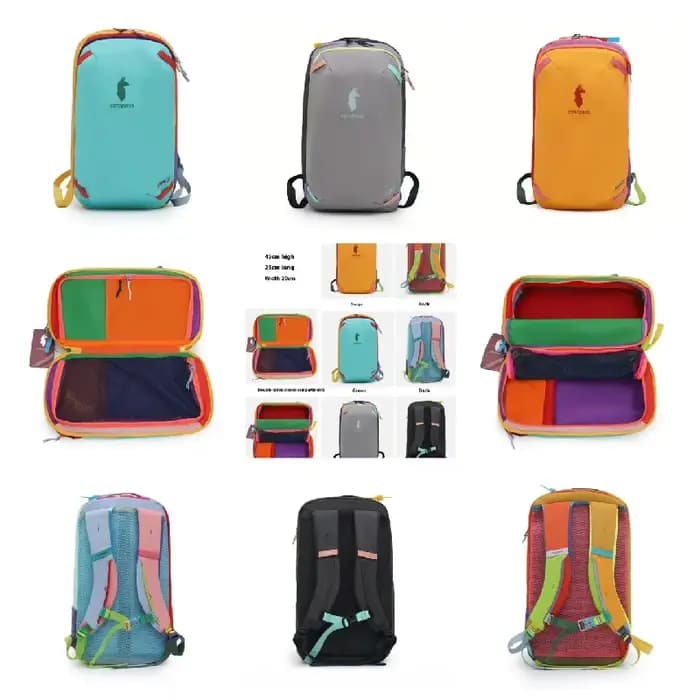 Sac à dos double épaule durable de 20 L aux couleurs vibrantes Dopaamine