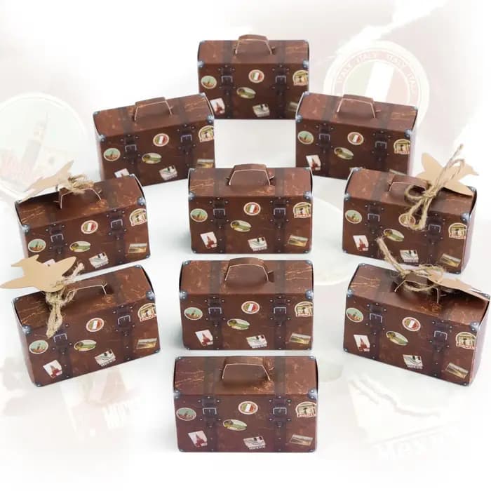 50 pièces valise boîtes à cadeaux Mini
