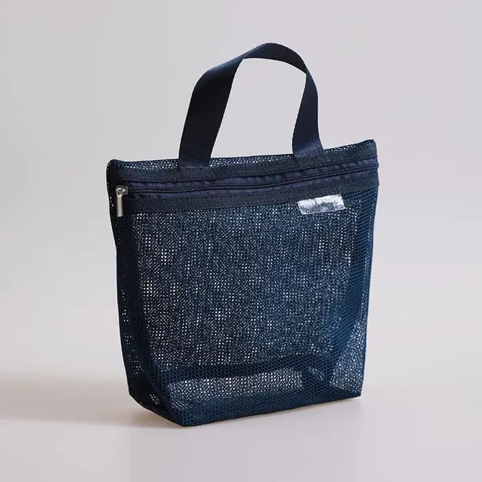 HOMEFISH Sacs de rangement en maille pour maquillage et articles de toilette, sacs à main portables
