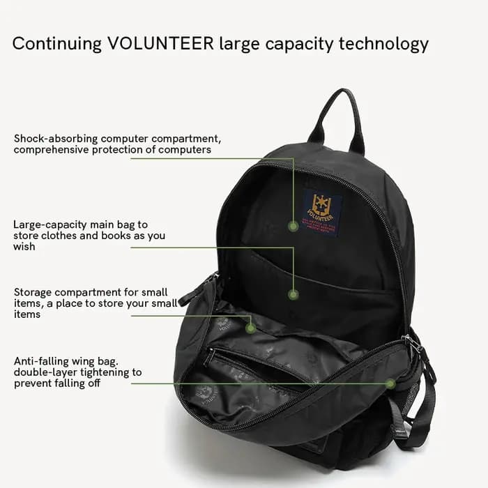 VOLUNTEER sac à dos de voyage pour hommes femmes 2025 décontracté mode Oxford tissu sac à dos étanche homme randonnée Camping sac à dos 1825-02