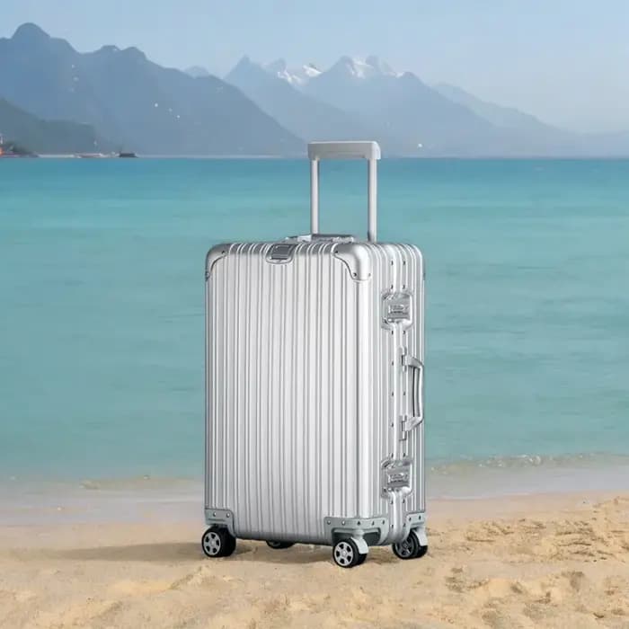 Valise de voyage en aluminium 20/22/24/26/28/30'' de haute qualité avec serrure TSA