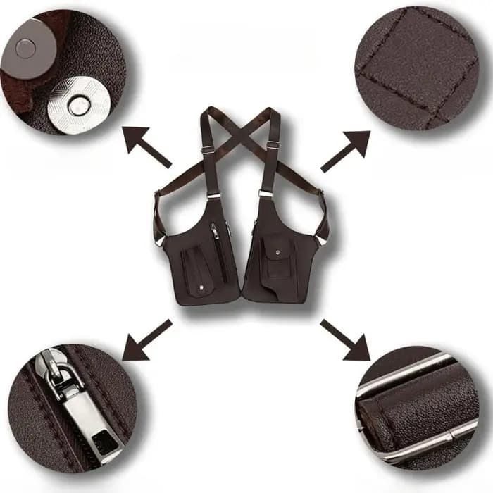 Sac de poitrine tactique extérieur multifonctionnel pour homme