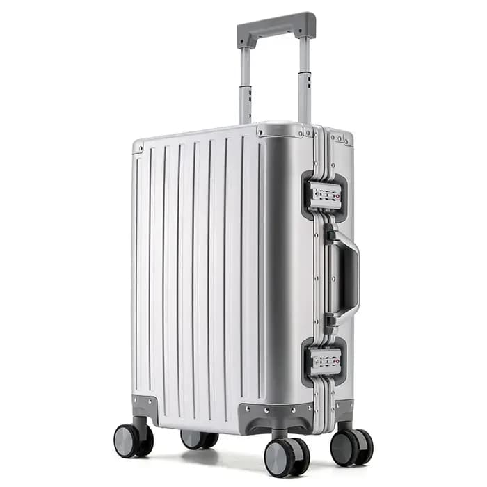 Valise en alliage d'aluminium et de magnésium pour hommes et femmes, étui à roulettes expressément e