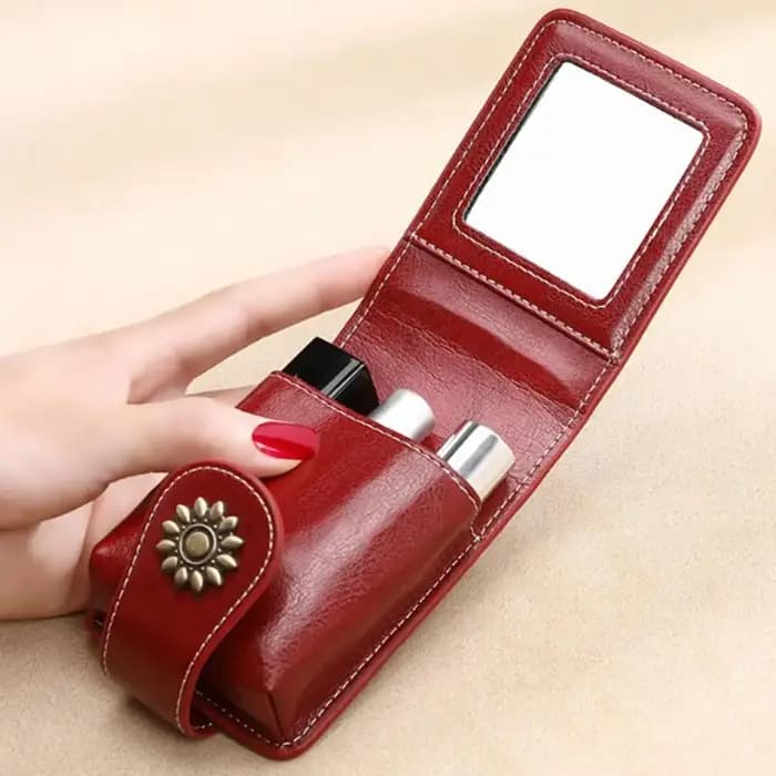 Mini sac à rouge à lèvres portable avec miroir