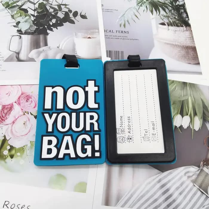 Pas votre sac lettre étiquette de bagage Gel de silice valise ID Addres support bagages embarquement étiquette Portable LT51