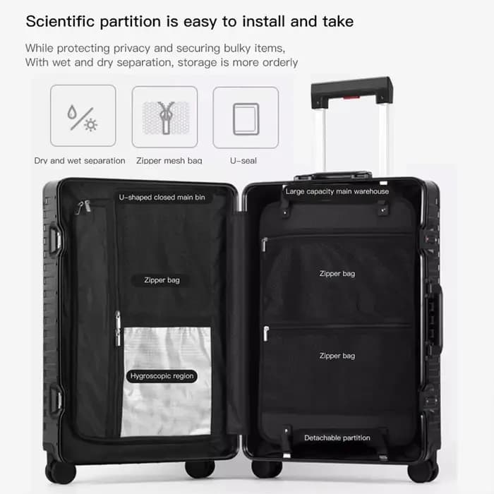 Nouveau Style tout en aluminium 20 "24" 28 "pouces valise de voyage continuer