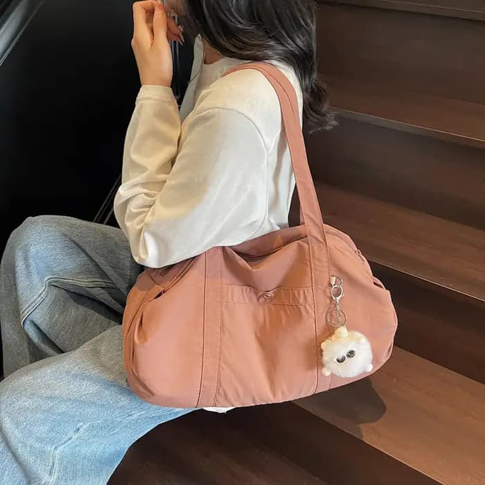 Sac de voyage à bandoulière grande capacité, élégant et tendance, pour les courts séjours, sac pour