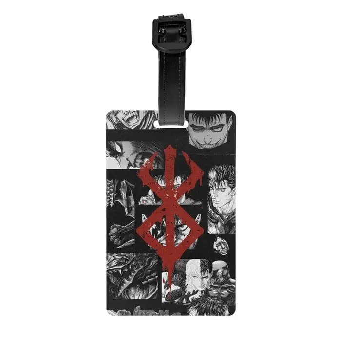 Étiquettes de bagage Guts, l'épéeur de Berserk, manga et anime japonais, accessoires de valise, étiquette d'identification pour bagages de voyage
