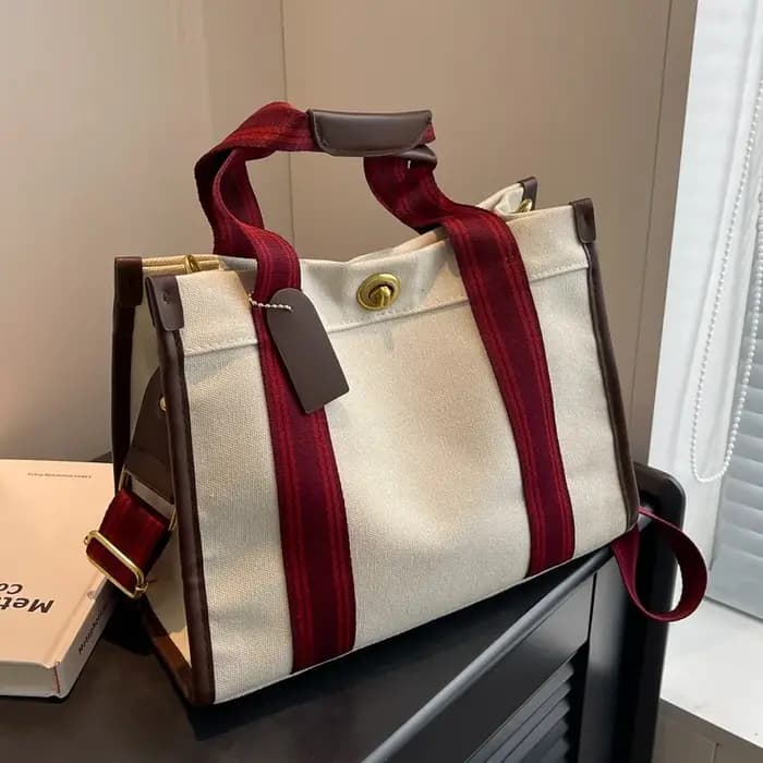 Sac fourre-tout en toile de grande capacité pour femmes