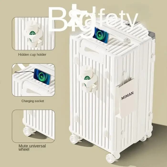 Valise multifonctionnelle de grande capacité de 30/ 32 pouces, boîtier de chariot pour étudiants, ét