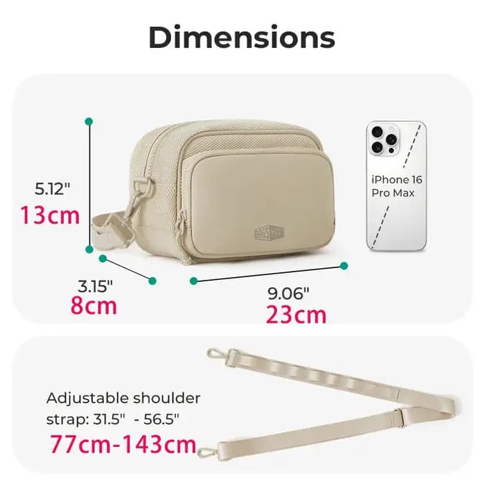 BAGSMART voyage sac à bandoulière entraînement décontracté mains libres portefeuilles croix Boby ceinture sac pour femmes hommes Fanny Packs
