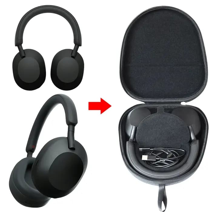 Étui de transport rigide antichoc, boîte de rangement Portable, sac EVA anti-rayures, étui de protection de voyage pour écouteurs Sony WH-1000XM5/XM4