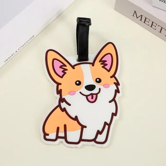 Accessoires de voyage étiquette de bagage créatif Corgi & chat valise Style de mode étiquettes suspendues