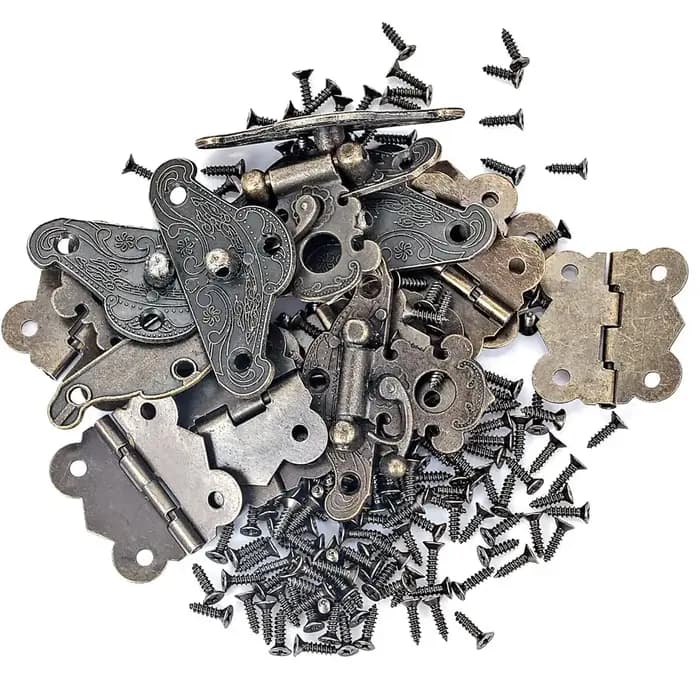 Kit de 9 pièces de quincaillerie vintage en bronze antique pour valises