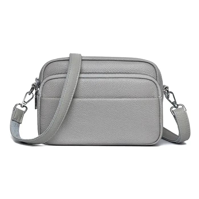 Luxe beaucoup de poche en cuir véritable femmes sacs à bandoulière femme