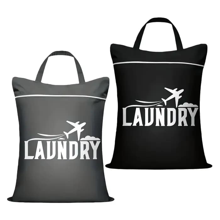 1 grand sac à linge de voyage avec poignée