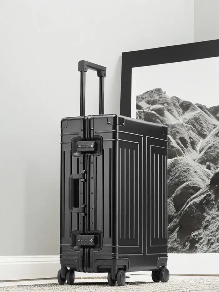 Bagage tout en aluminium 20/24/26/29 pouces - Valise rigide avec roulettes et serrure TSA