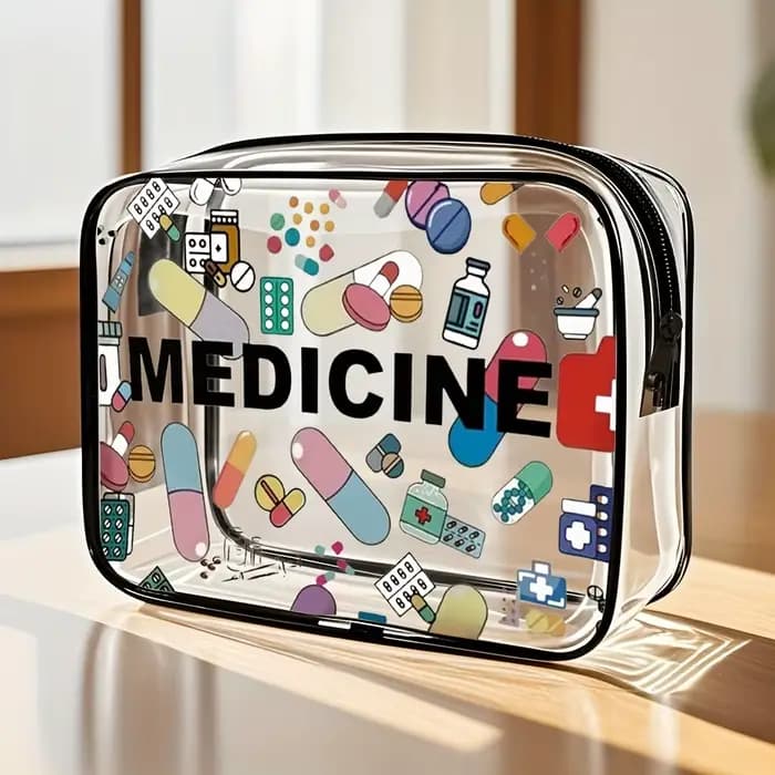 Sac à cosmétiques pour médicaments, organisateur de voyage de grande capacité pour femmes, pochette