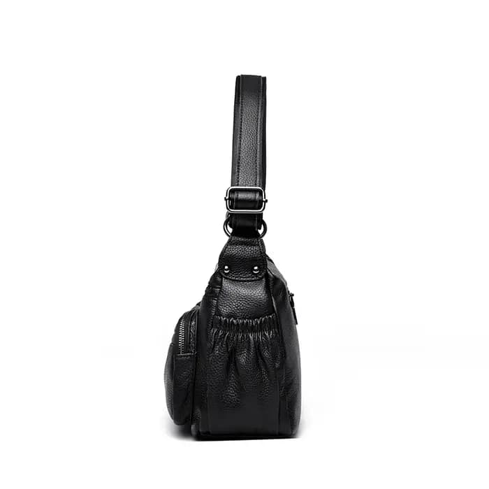Sac à bandoulière multi-poches en cuir de vache pour femmes