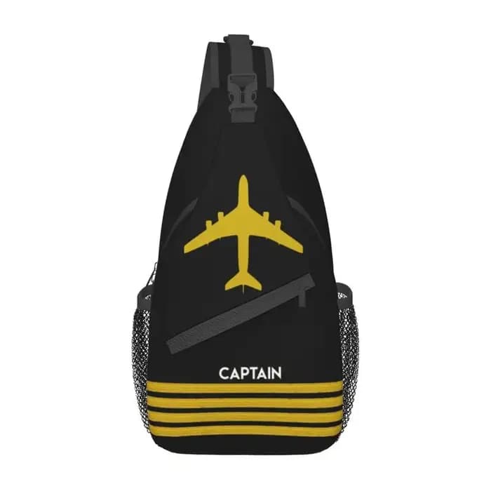 Services.com Epaulets StrihearSling Crossbody Chest Bag for Men, Travel Daypack, Flight Pilot Initia
