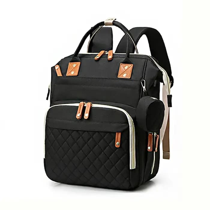 Sac à dos matelassé à la mode pour maman de grande capacité ; Sac à dos momie multifonctionnel pour