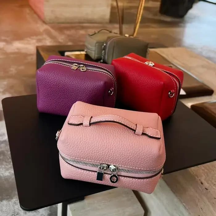 Mini sac à bandoulière en cuir véritable pour femmes