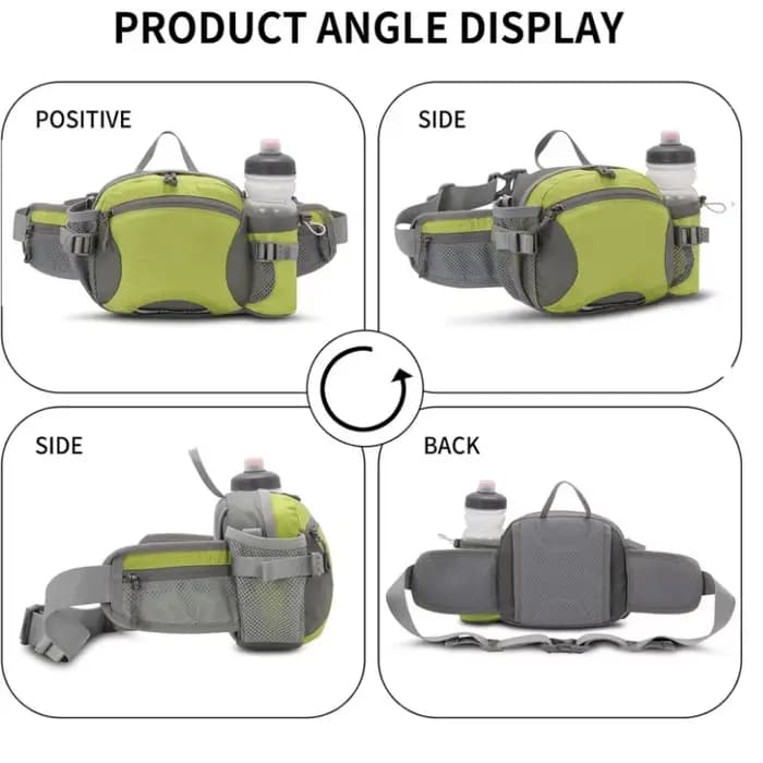 Sac de taille multifonctionnel pour la course à pied avec porte-bouteille