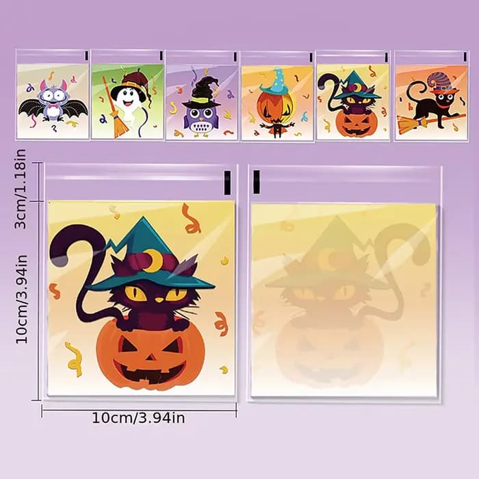 Sac à bonbons citrouille Halloween