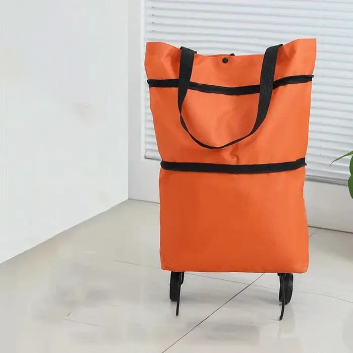 1Pc sac à provisions pliable avec roues chariot grand tissu réutilisable fourre-tout à main Bolsas E