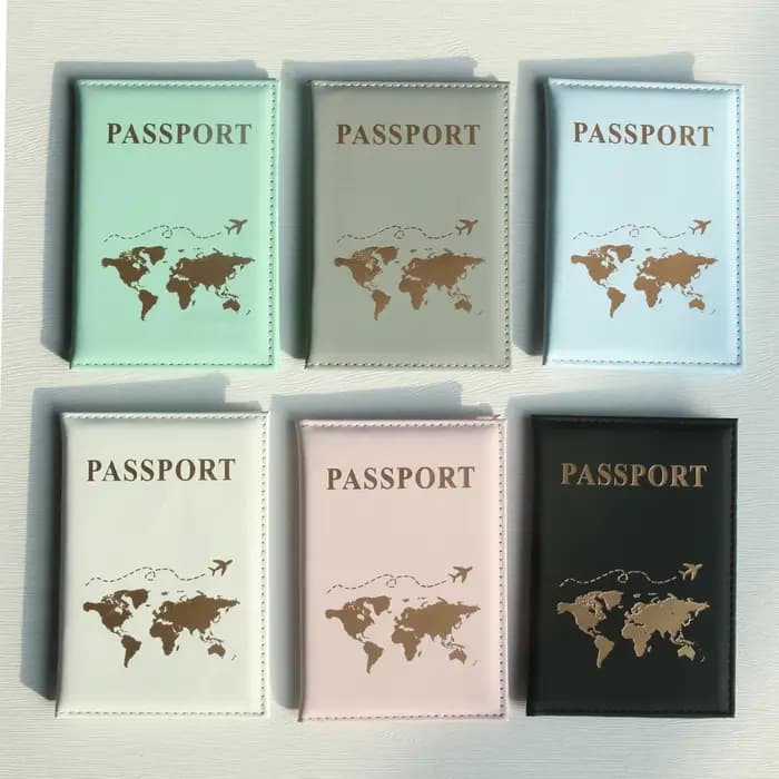 Couverture de passeport, porte-passeport, organisateur de carte du monde, étui de protection pour cartes, porte-carte de crédit, Document d'identité, portefeuille pour passeport