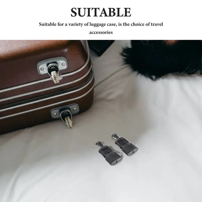 2 Pièces Poignées de Valise Télescopiques avec Clips de Verrouillage