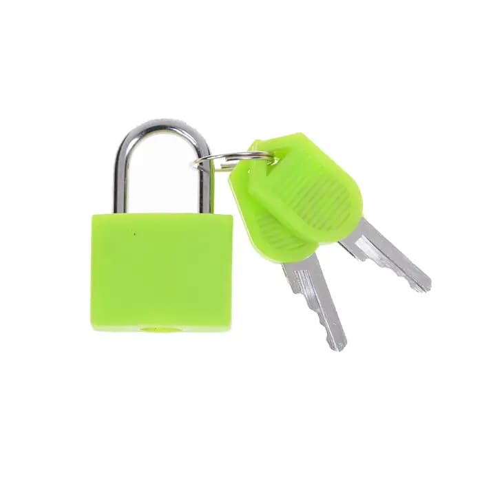 Nouveau 6 couleurs petit Mini cadenas en acier solide voyage petite valise serrure antivol avec 2 clés