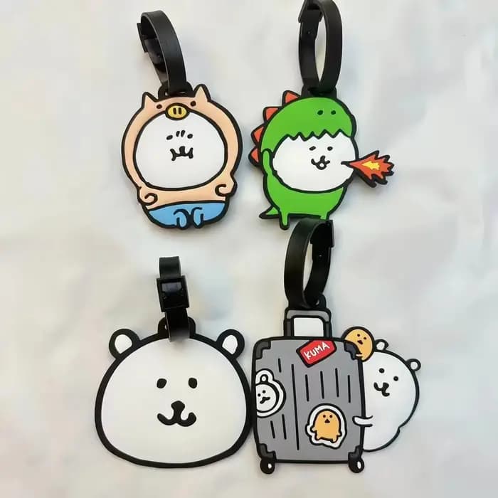 Étiquette de bagage mignonne de dessin animé, identifiant de bagage de voyage, étiquette suspendue pour bagages enregistrés