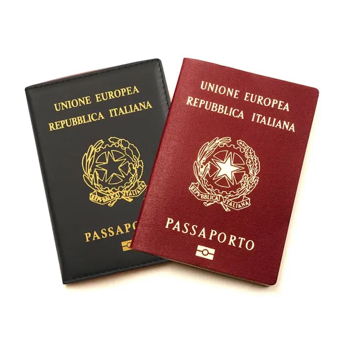 Housse de passeport italienne de qualité supérieure pour femme