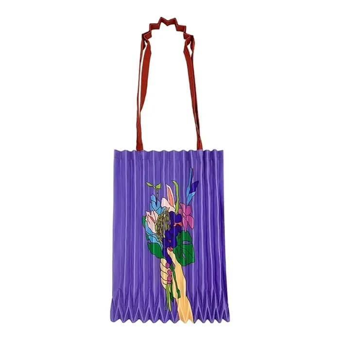 LANMREM 2025 nouveau sac à main plissé imprimé fleuri pour les femmes Style artistique français grande capacité sac