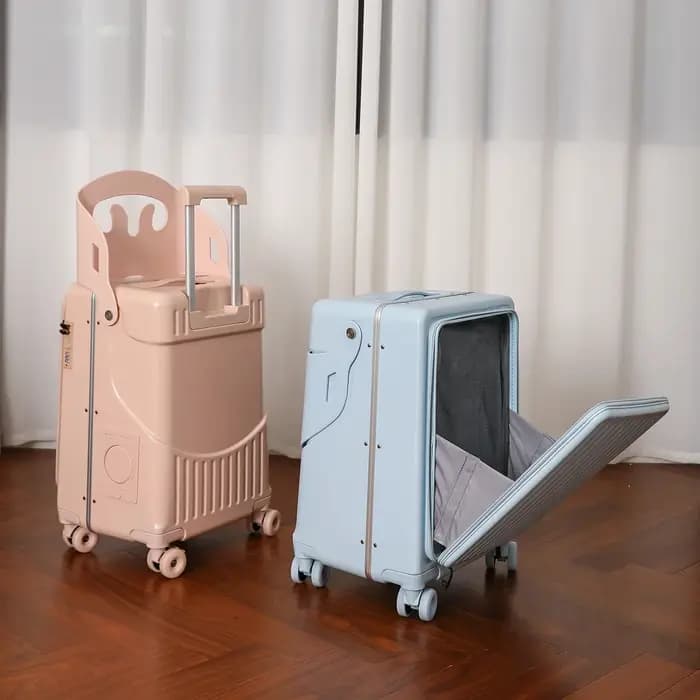 BunnyFly enfant maman valise avec siège pour les enfants peuvent s'asseoir pour monter chariot bagag