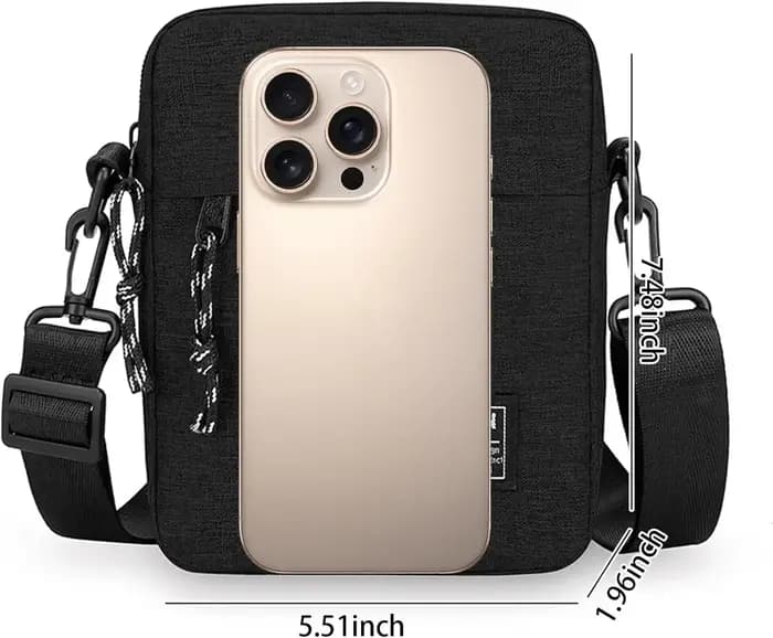 Sacs bandoulière pour hommes et femmes, sac de voyage, sac à bandoulière, porte-téléphone, porte-monnaie, petit sac messager décontracté pour le travail, la randonnée et les voyages