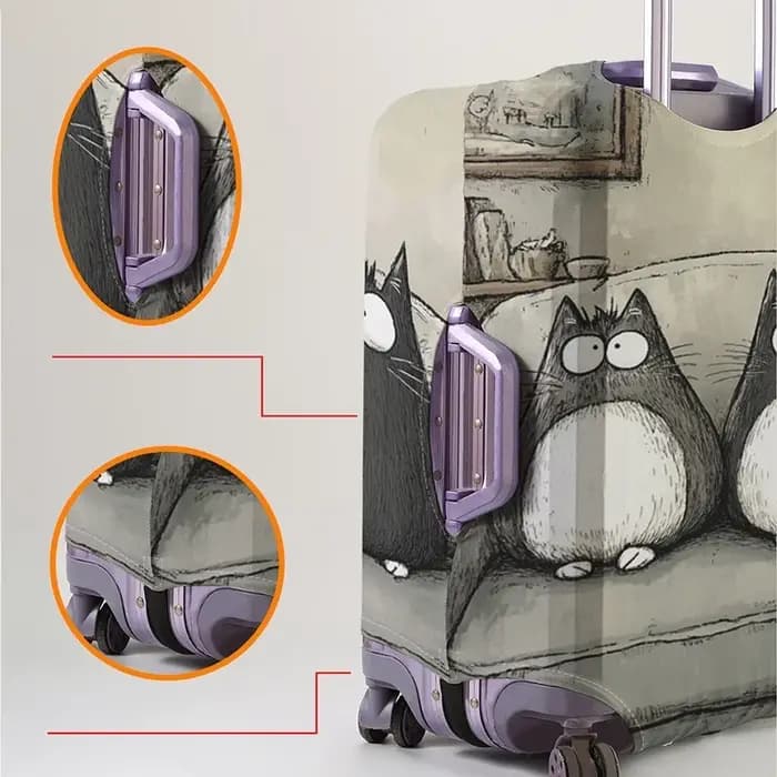 Housse de protection pour bagages à motif Totoro