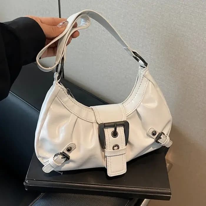 Y2K – sac à bandoulière Hobo plissé rétro pour femmes