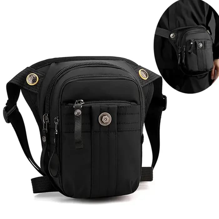 Hommes taille jambe sac Fanny Pack Sports de plein air moto cavalier voyage randonnée multi-poches en Nylon mâle goutte cuisse hanche ceinture sacs nouveau