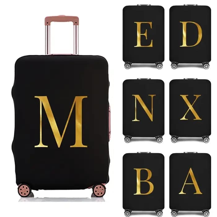 Housse de protection pour bagages avec lettres imprimées